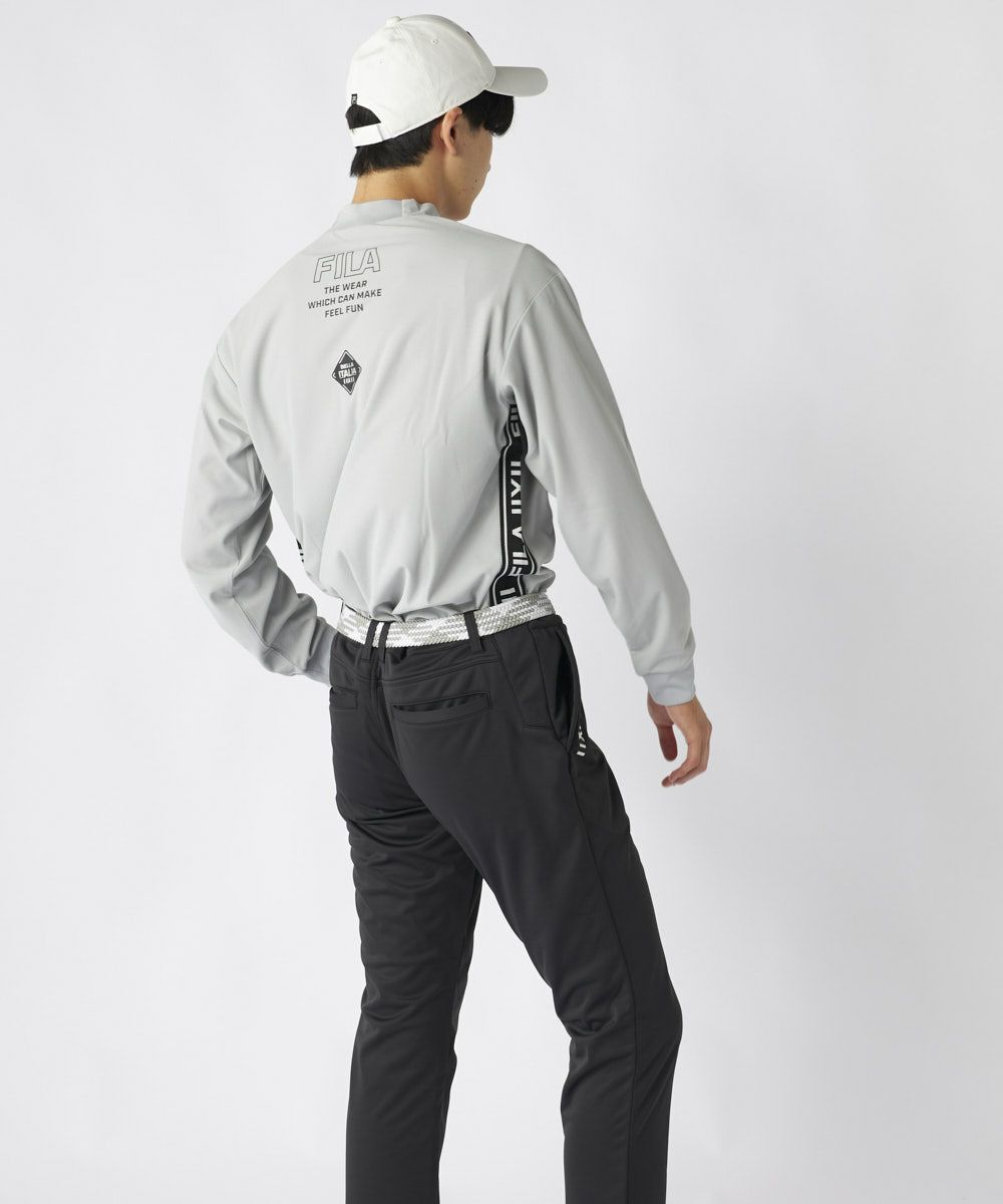 FILA GOLFメンズ バックプリント長袖モックネックシャツ | OCEANweb