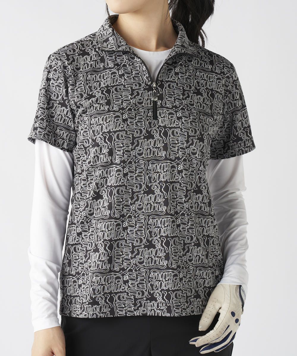 marie claireレディース リボンロゴ半袖ジップシャツ | OCEANweb