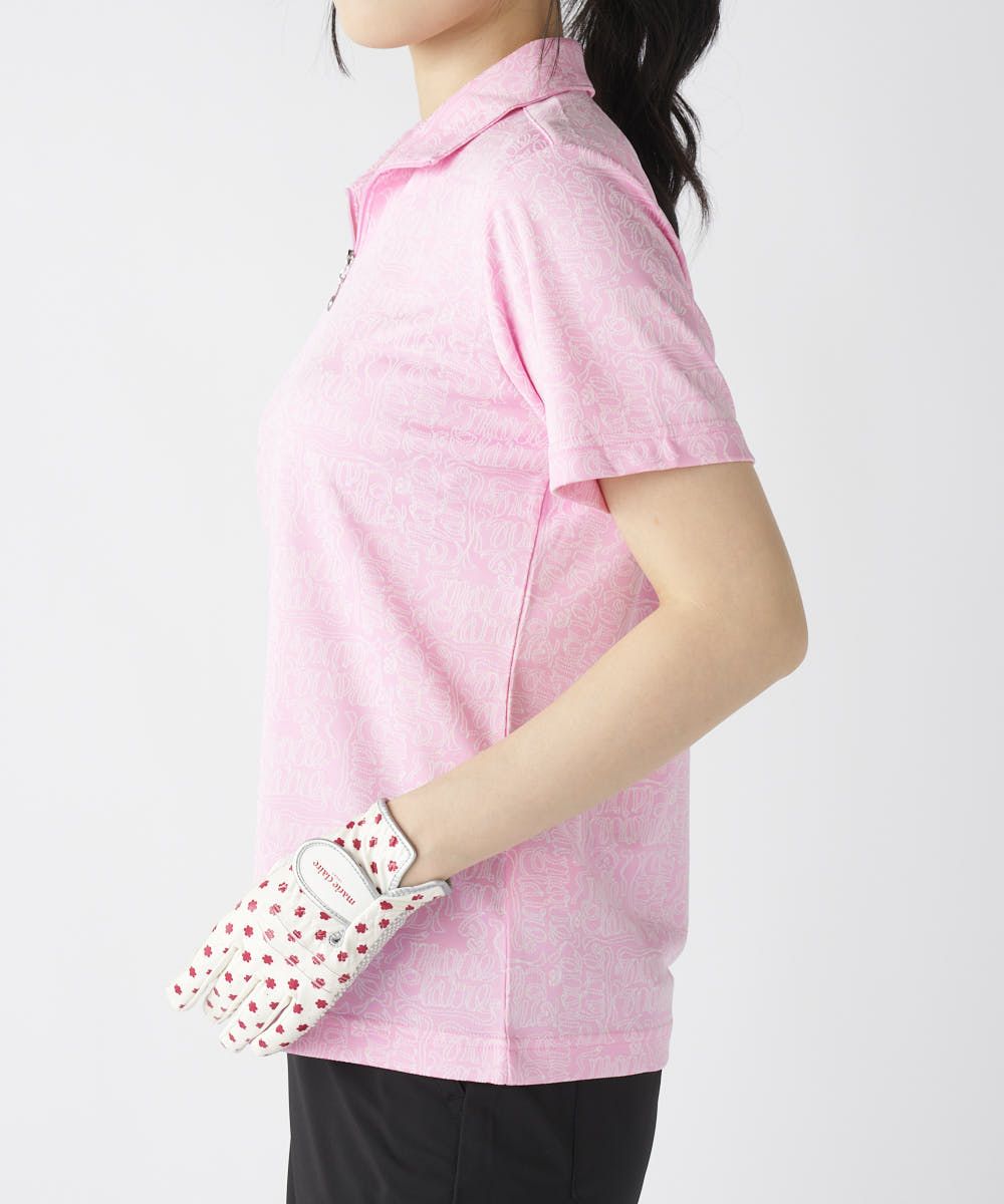 marie claireレディース リボンロゴ半袖ジップシャツ | OCEANweb